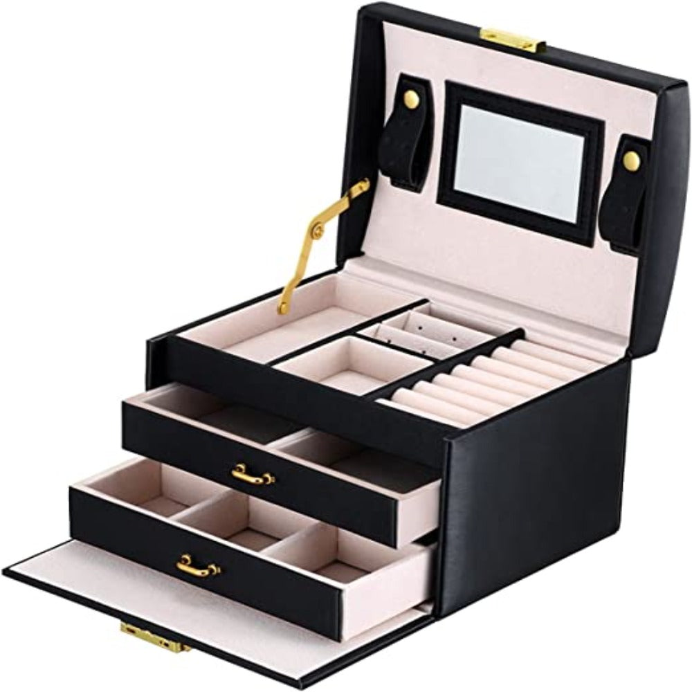 Leather jewelry organizer