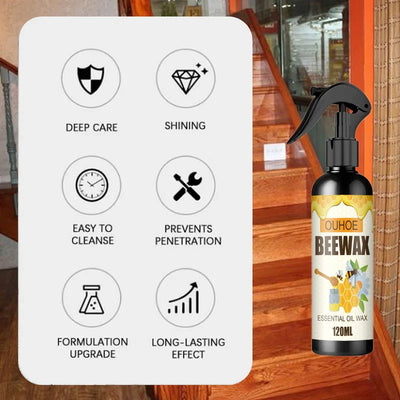 Natural Micro-Molecularized Beeswax Spray, Furniture Polish and Cleaner for Wood