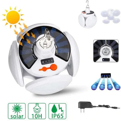 Solar LED Camping Light USB Rechargeable Bulb💡🩵